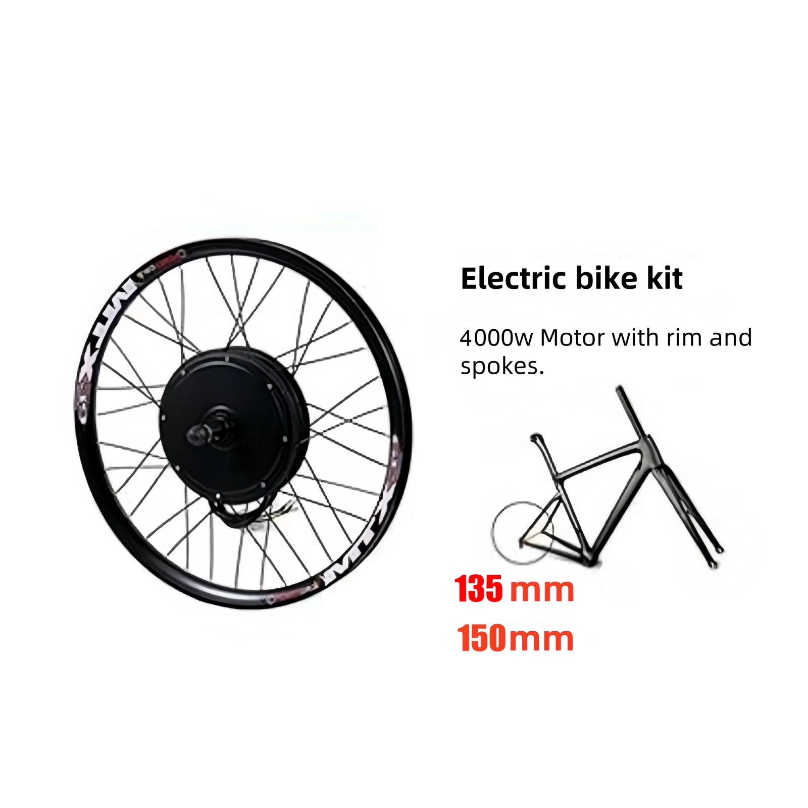 Electric Bike Rear Wheel High  - огляд і ціна Ebike Conversion Kit 72V 3000W