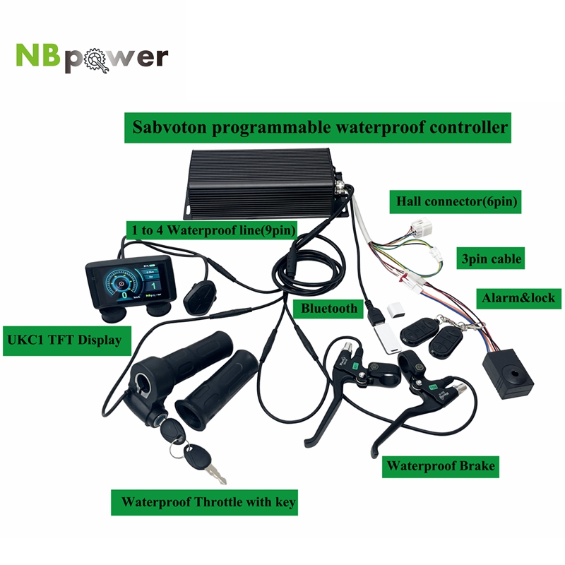 Programmable Sabvoton SVMC 72V - огляд і ціна 72V 5000W Hub Motor Kit