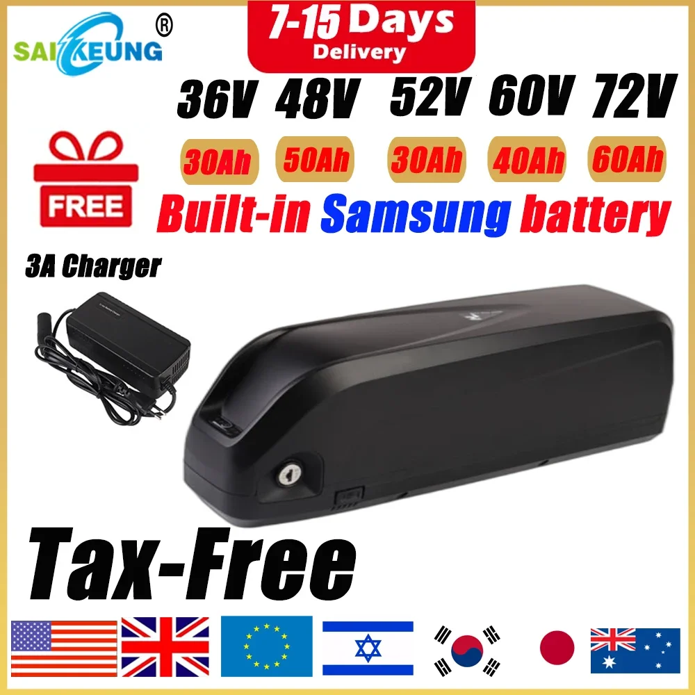 Hailong Polly 48V 52V 60V 36V  - огляд і ціна Electric Bicycle Battery 72V 30Ah